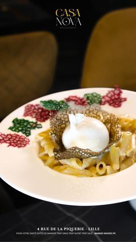 Penne 4 fromages et Burrata